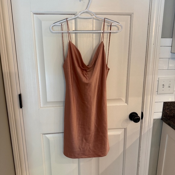 New! Alice + Olivia Harmony Satin Mini Slip Dress Rose Pink 45622 - Picture 4 of 14